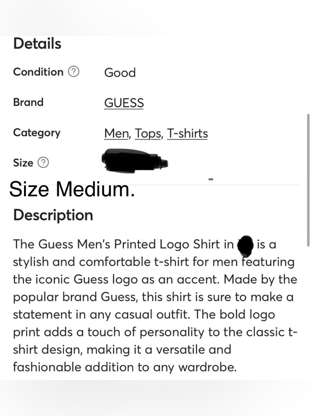 Preowned  Retro Ringer  Guess Shirt Size Medium . - Picture 12 of 15